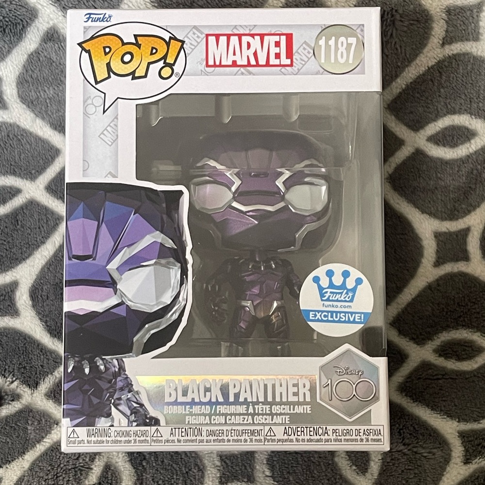Funko Pop! Black Panther #1187 ! Marvel ! Disney 100 ! VAULTED ! Funko Exclusive